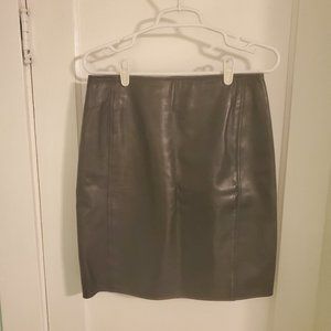 Burberry black leather skirt, size 12
